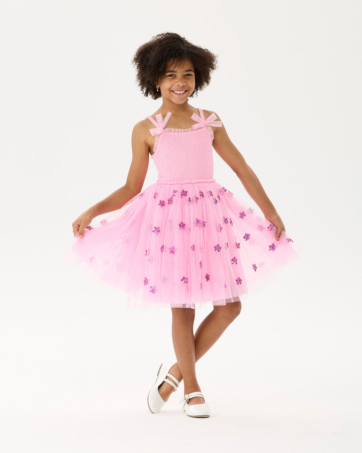 WISHES TULLE DRESS IN POPPY STARS