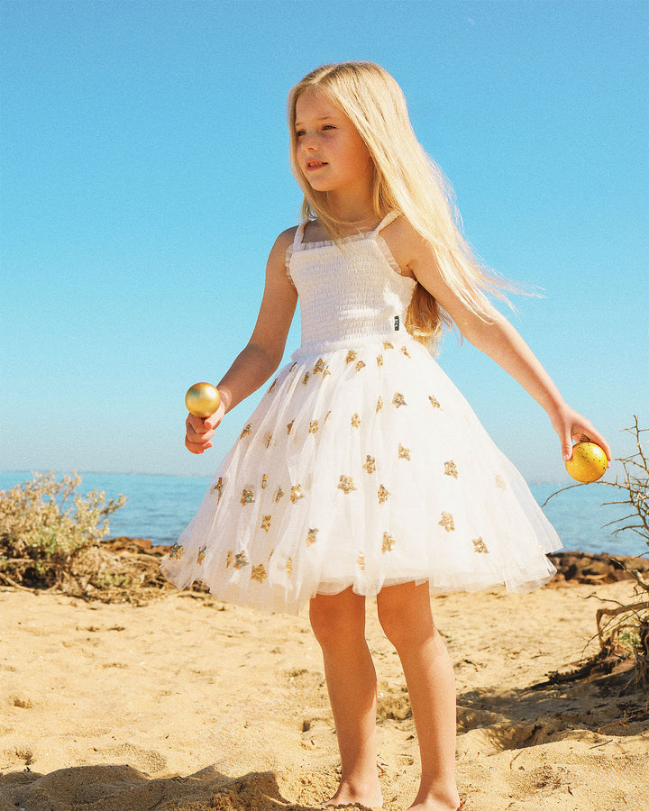 WISHES TULLE DRESS IN SNOW CONE STARS