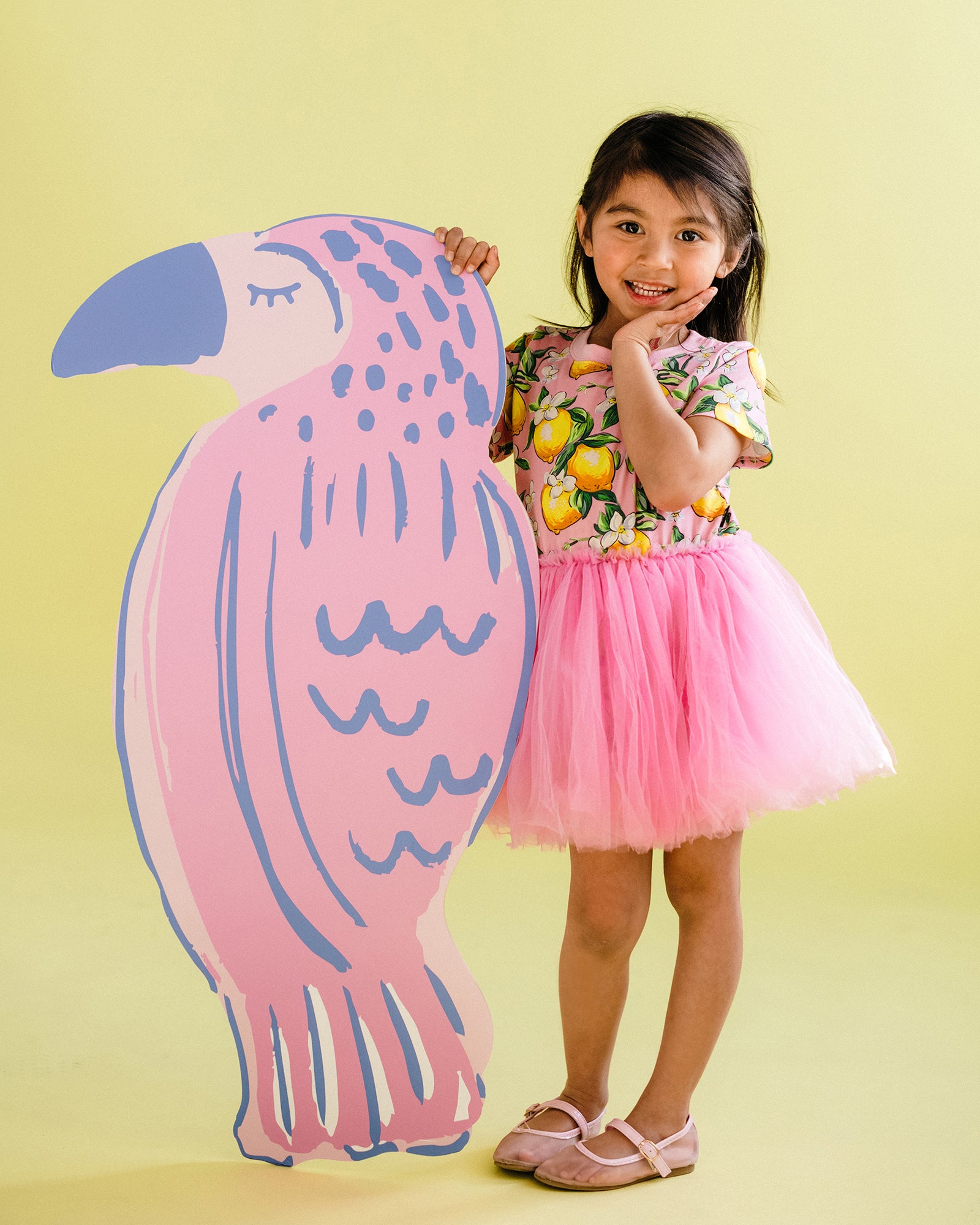 LEMON RESORT SHORT SLEEVE DANCE DRESS