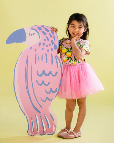 LEMON RESORT SHORT SLEEVE DANCE DRESS