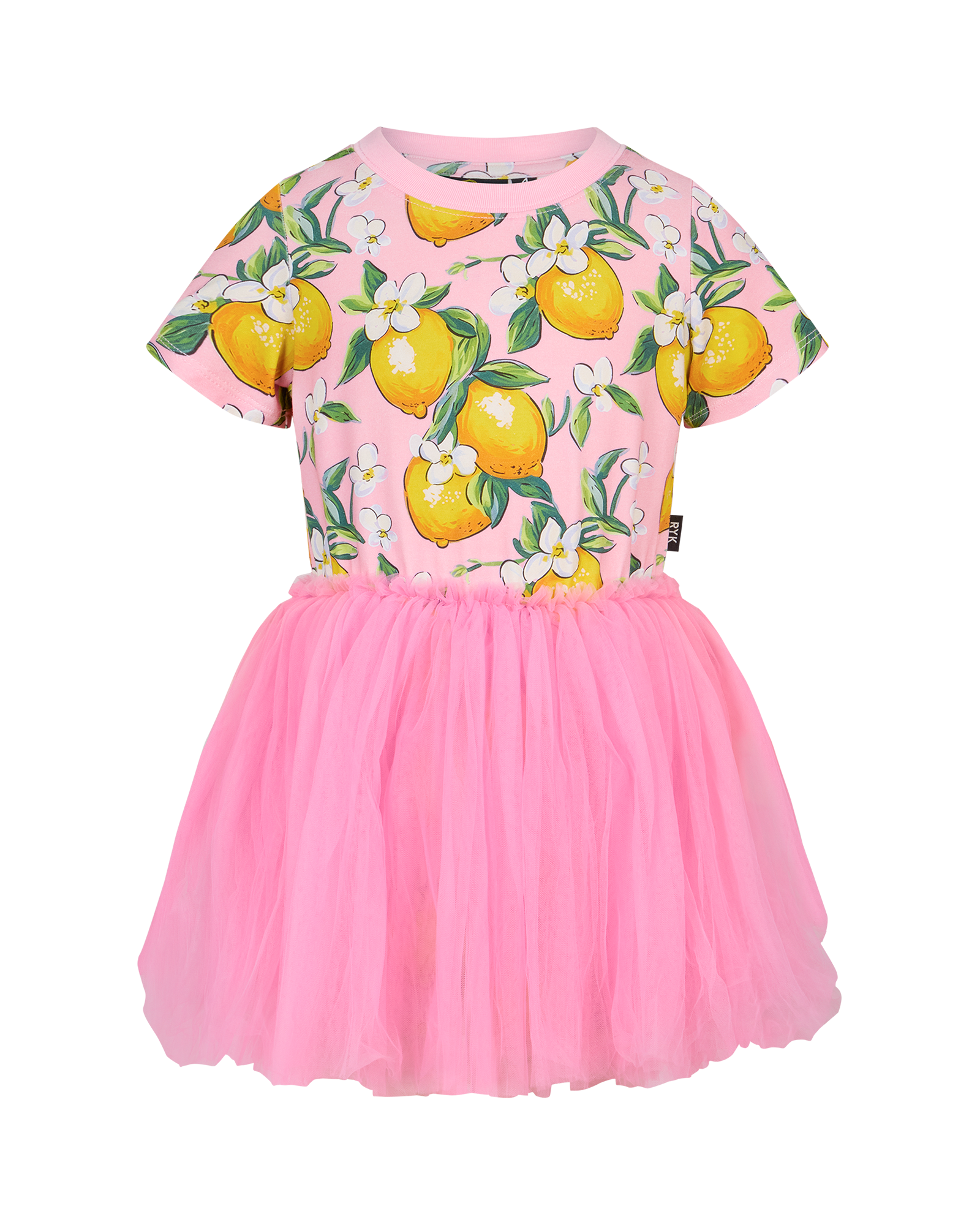 LEMON RESORT SHORT SLEEVE DANCE DRESS
