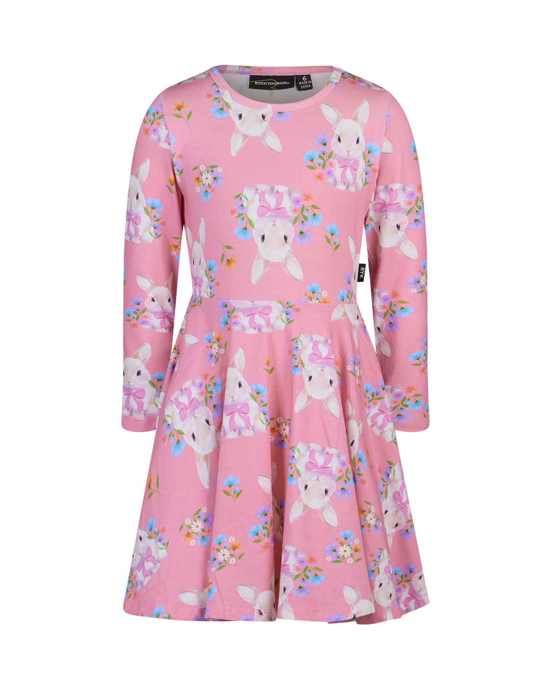 HUNNY BUNNY LONG SLEEVE WAISTED DRESS