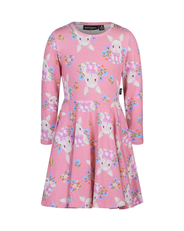 HUNNY BUNNY LONG SLEEVE WAISTED DRESS