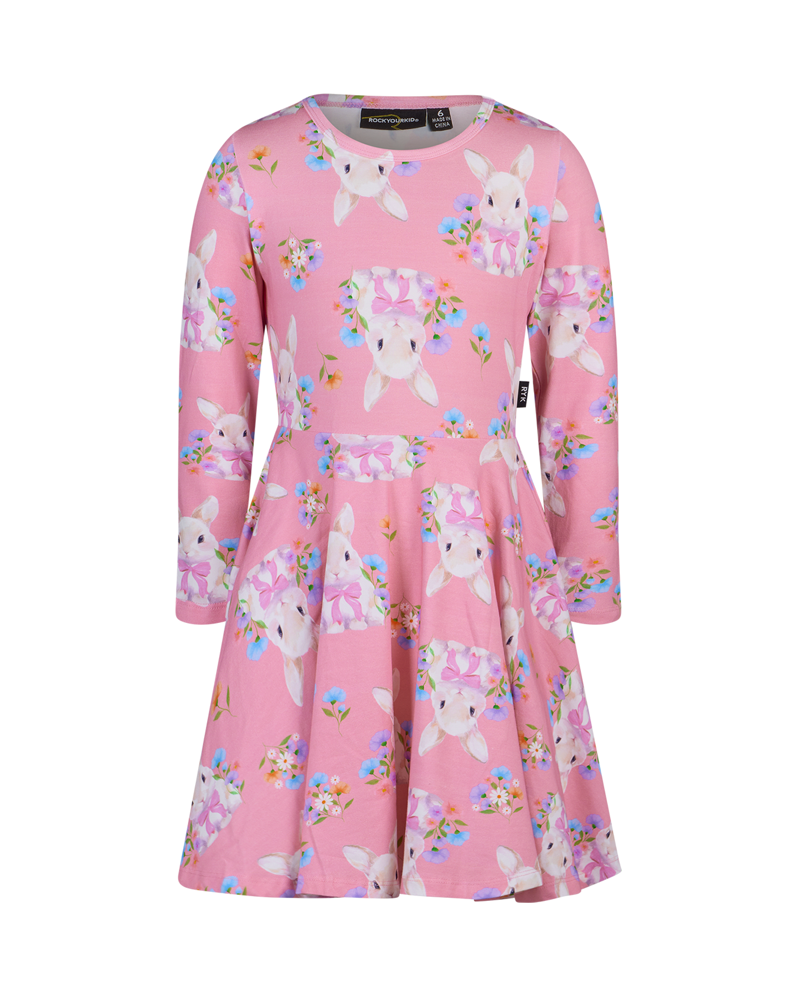 HUNNY BUNNY LONG SLEEVE WAISTED DRESS