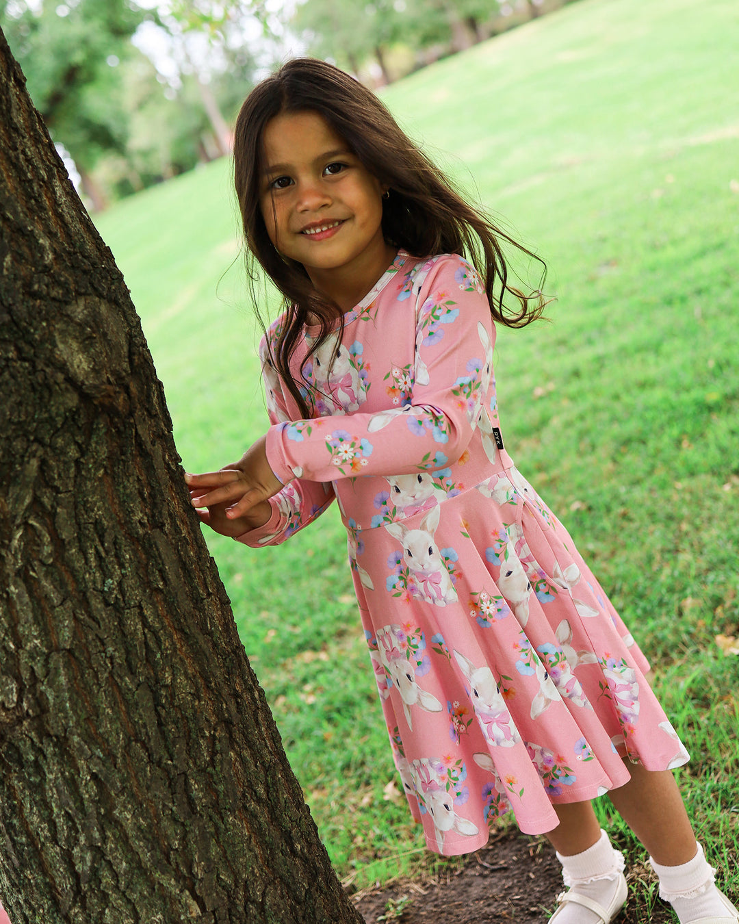 HUNNY BUNNY LONG SLEEVE WAISTED DRESS