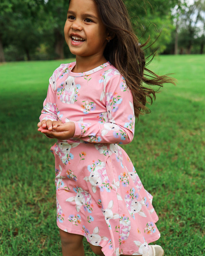 HUNNY BUNNY LONG SLEEVE WAISTED DRESS