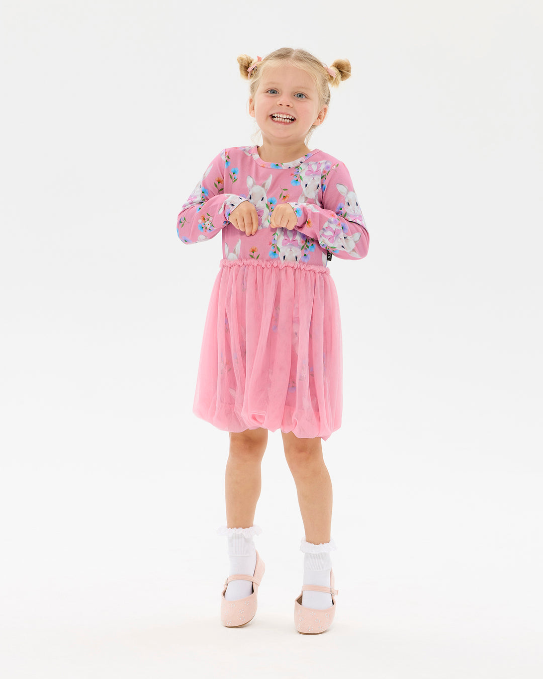 HUNNY BUNNY LONG SLEEVE BUBBLE DRESS | Rock Your Baby