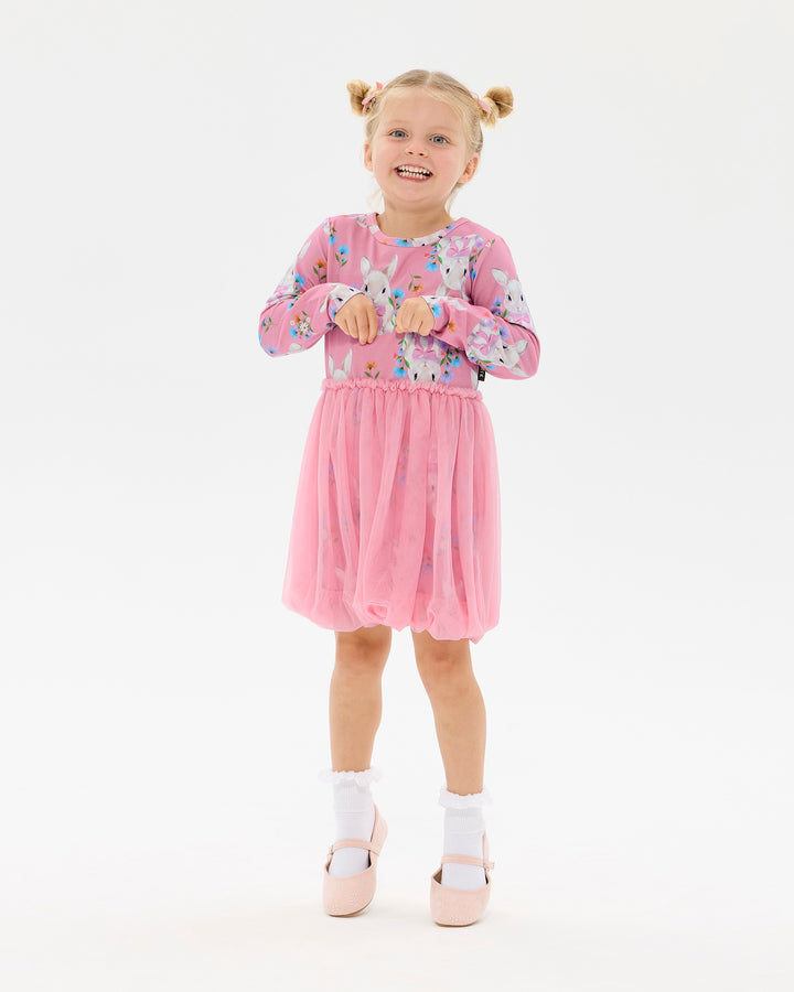 HUNNY BUNNY LONG SLEEVE BUBBLE DRESS | Rock Your Baby