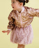 REBEL SEQUIN BOMBER JACKET IN CHAMPAGNE