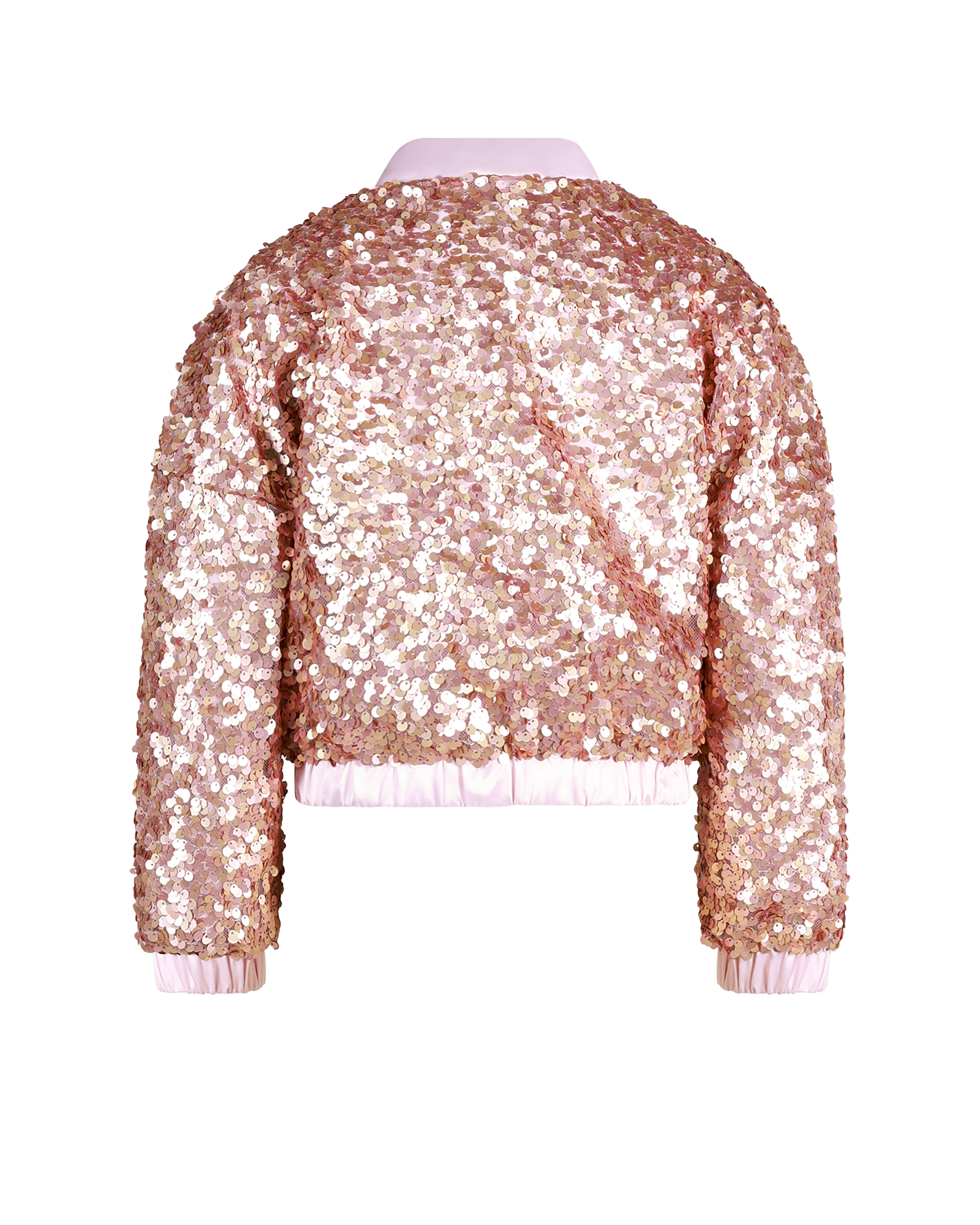 REBEL SEQUIN BOMBER JACKET IN CHAMPAGNE