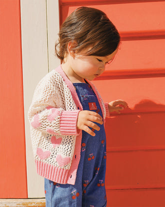 BABY HEART CARDIGAN IN CREAM