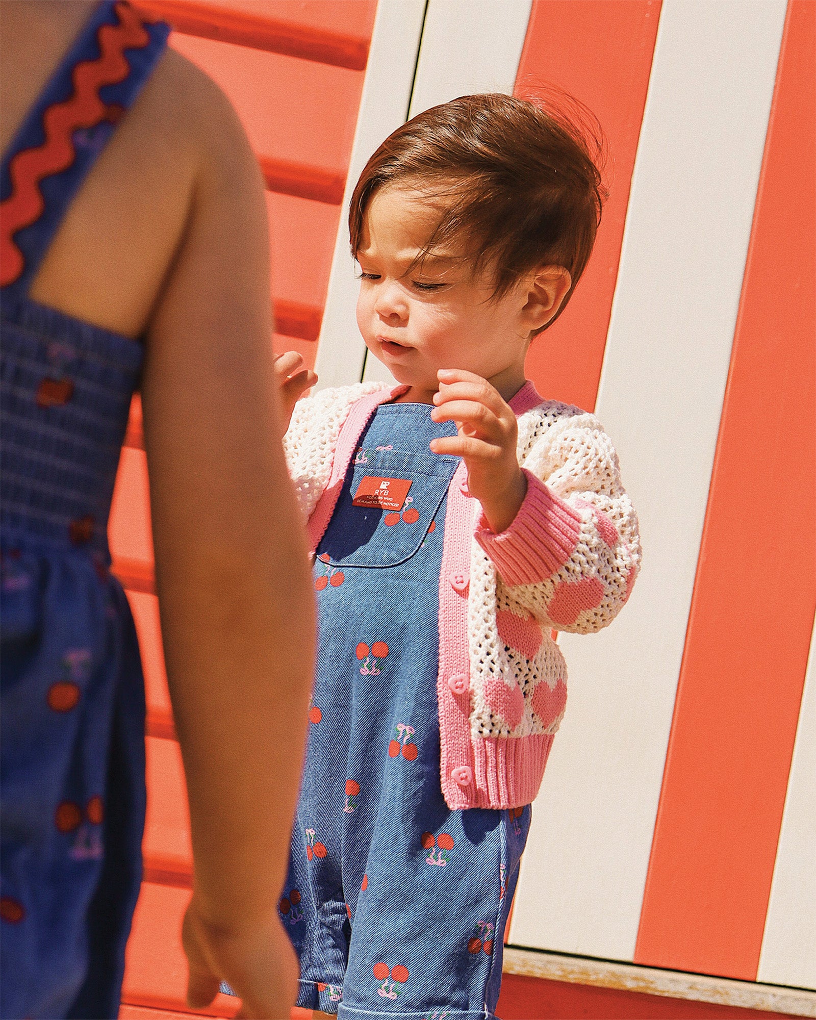BABY HEART CARDIGAN IN CREAM