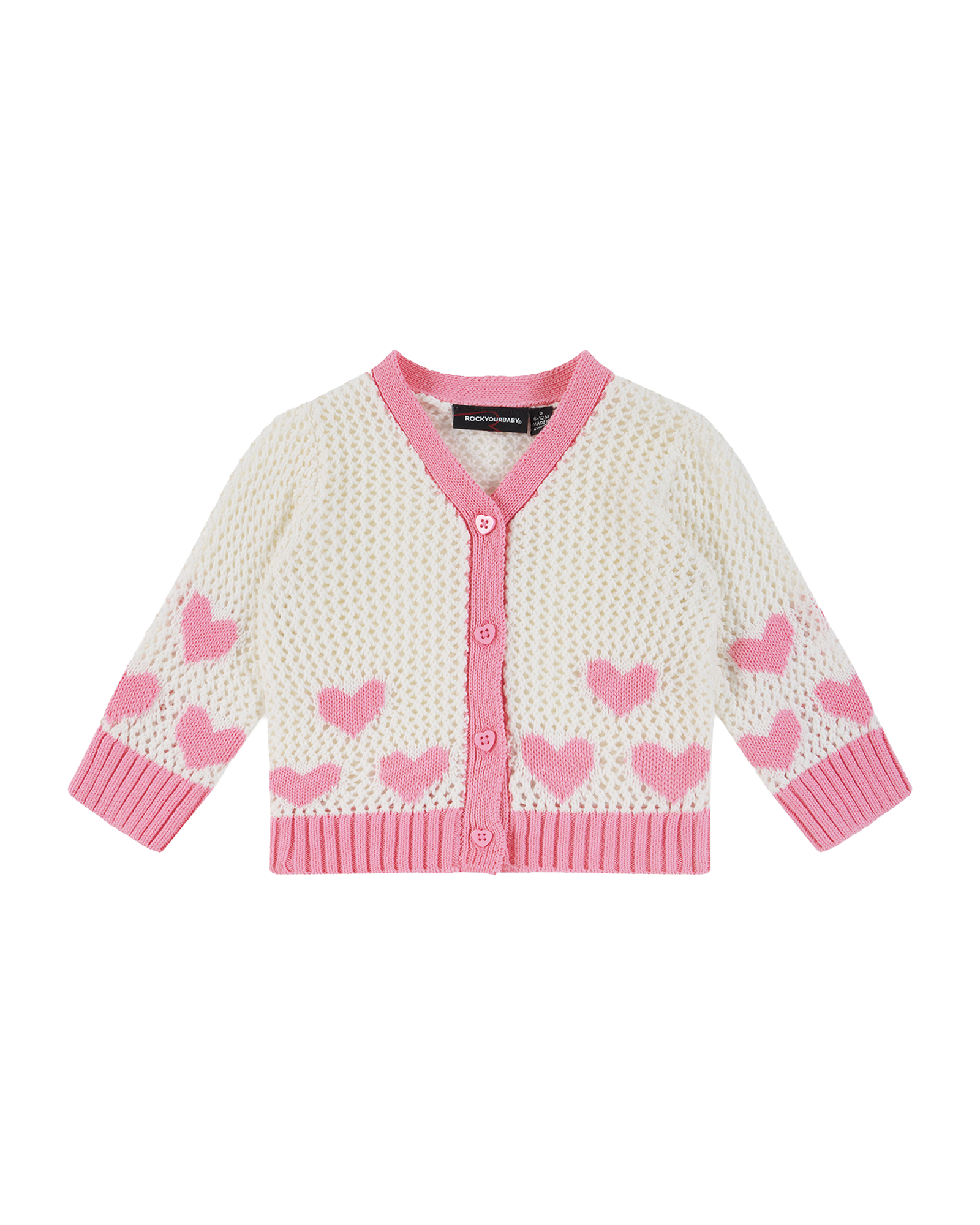 BABY HEART CARDIGAN IN CREAM