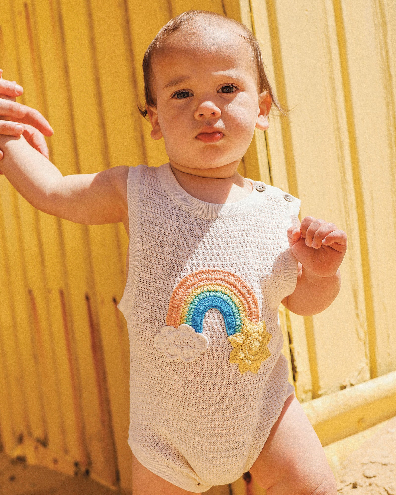 LA MER KNITTED ROMPER IN CREAM