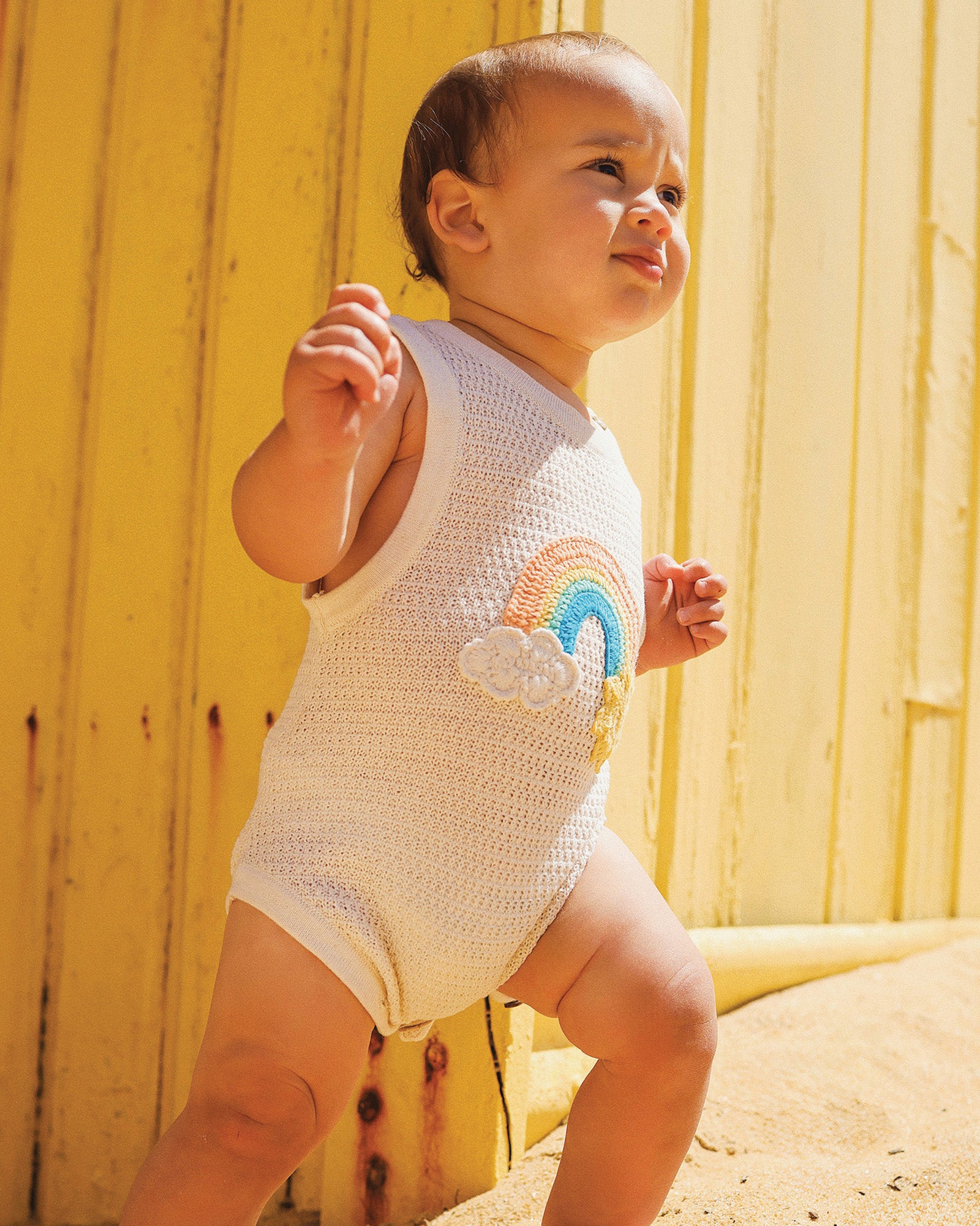 LA MER KNITTED ROMPER IN CREAM