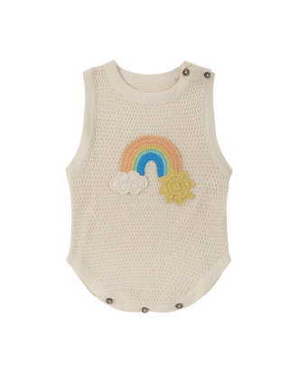 LA MER KNITTED ROMPER IN CREAM