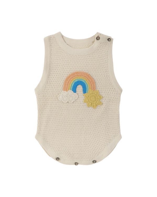 LA MER KNITTED ROMPER IN CREAM
