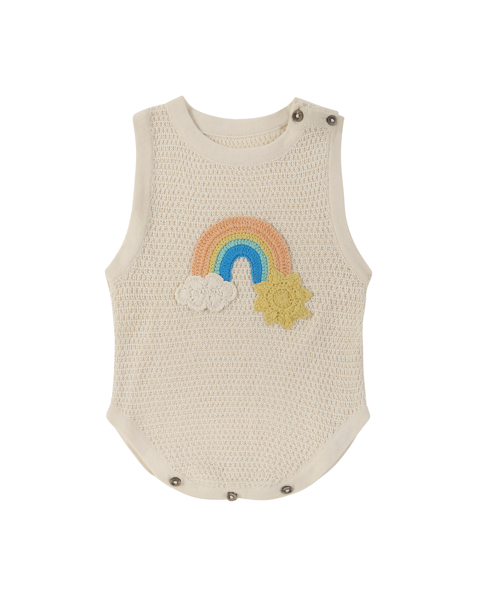 LA MER KNITTED ROMPER IN CREAM