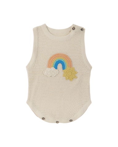 LA MER KNITTED ROMPER IN CREAM