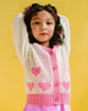 CREAM HEART CARDIGAN