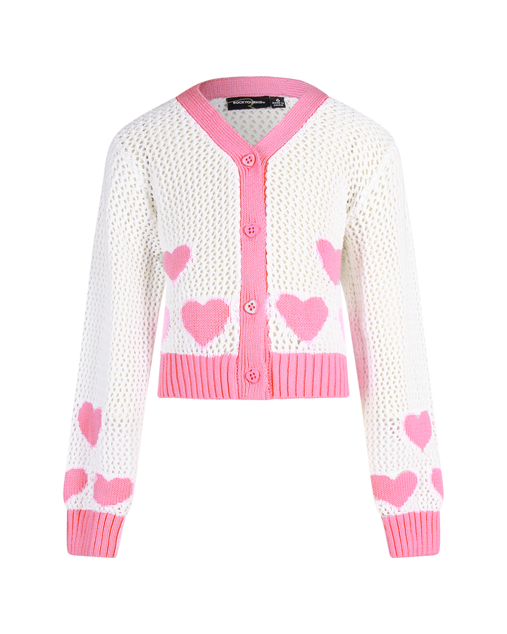 CREAM HEART CARDIGAN | Rock Your Baby