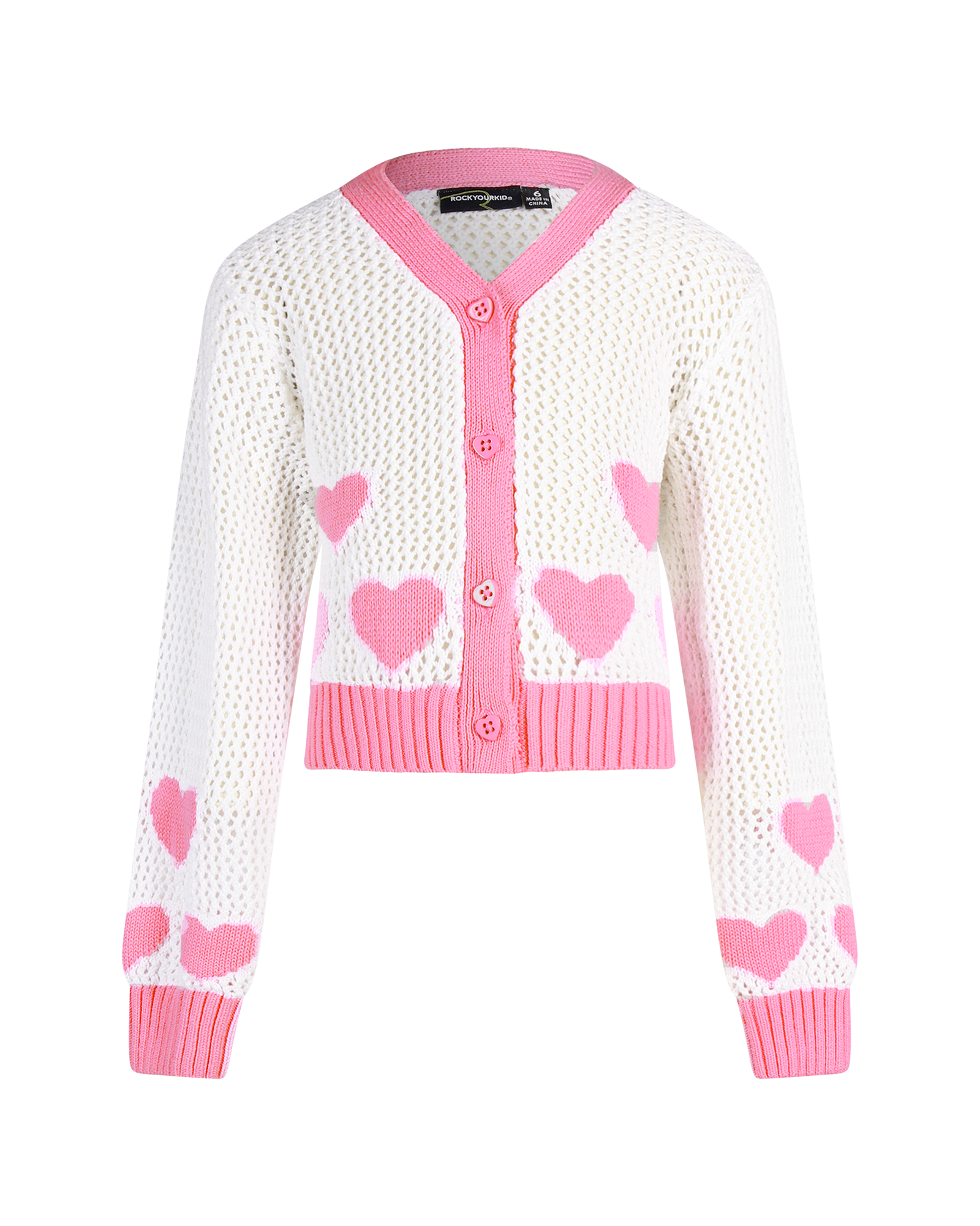CREAM HEART CARDIGAN