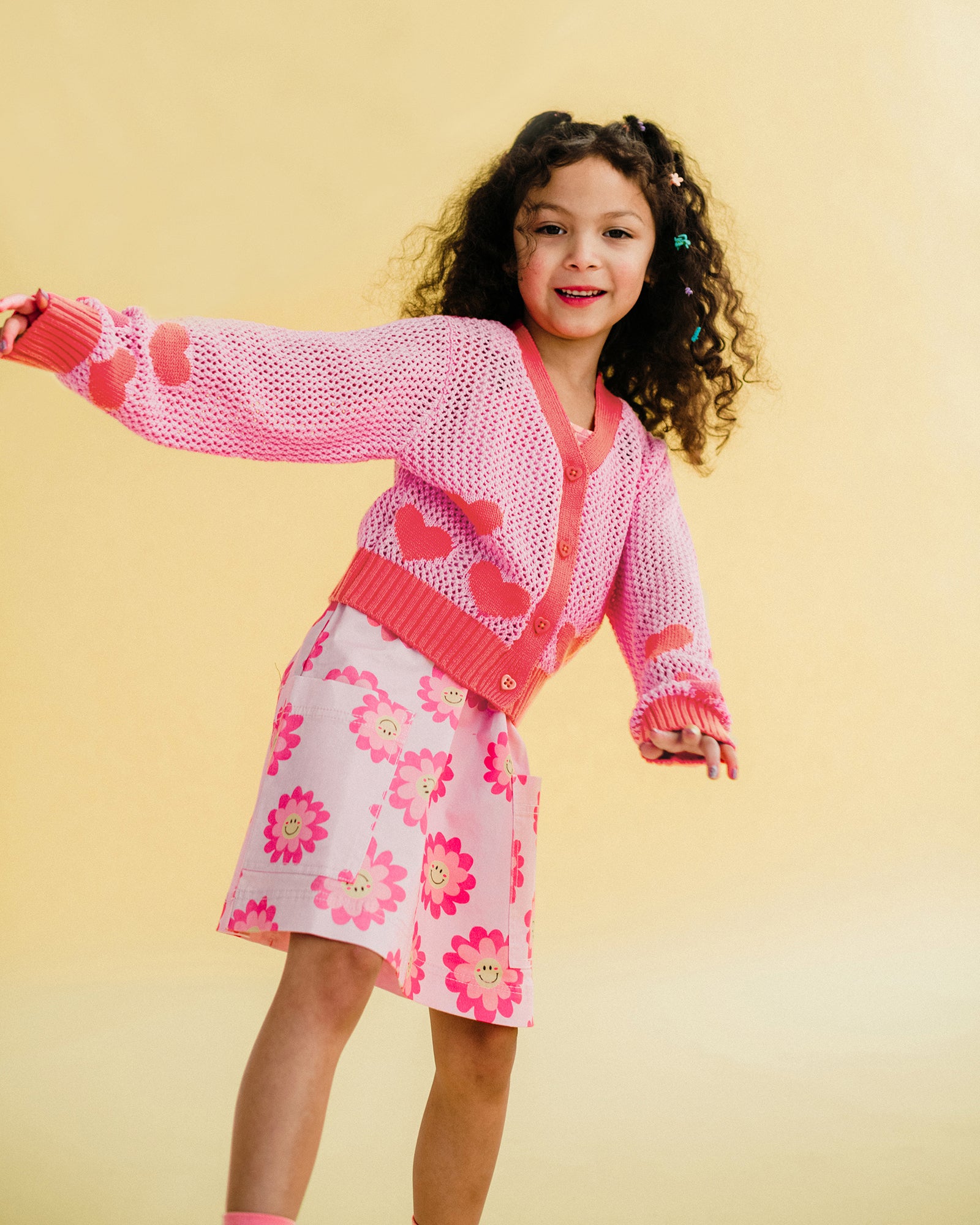 PINK HEART CARDIGAN