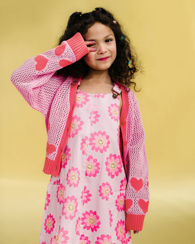 PINK HEART CARDIGAN