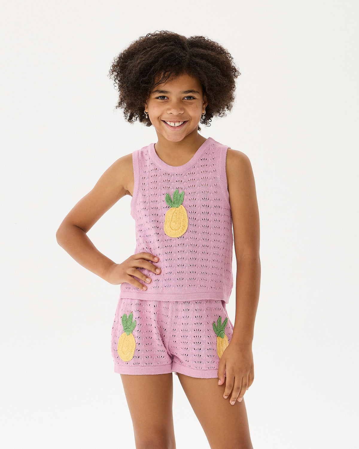 LA MER CROCHET SHORT IN ICE PINK | Rock Your Baby