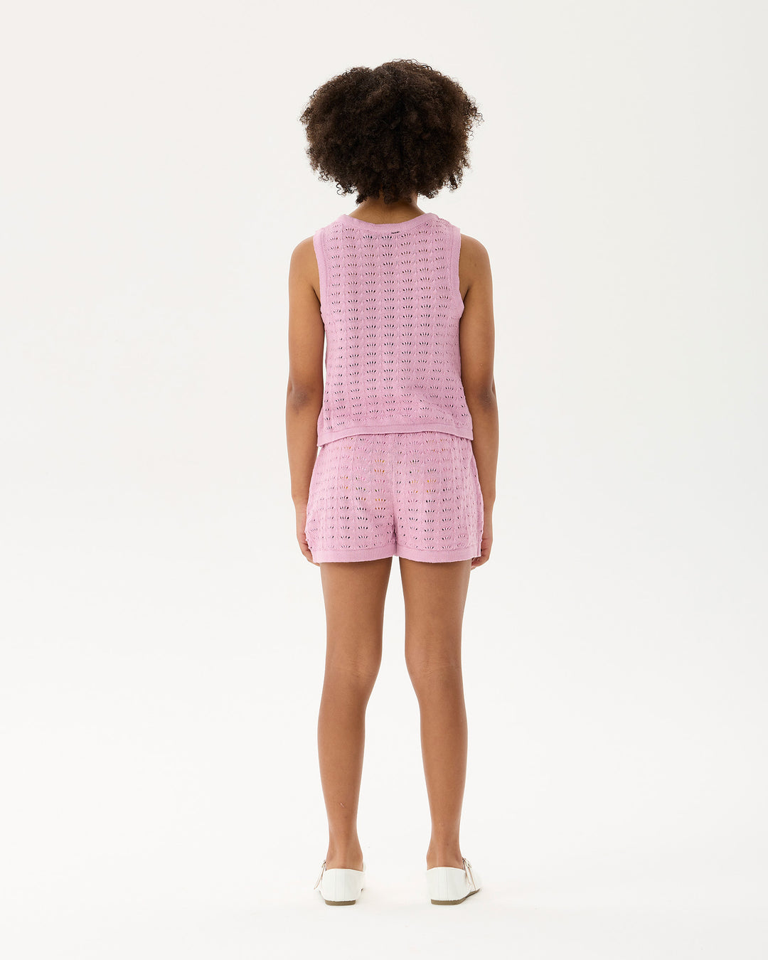 LA MER CROCHET SHORT IN ICE PINK