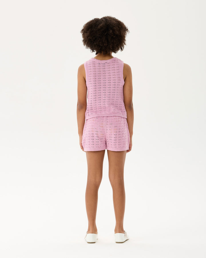 LA MER CROCHET SHORT IN ICE PINK