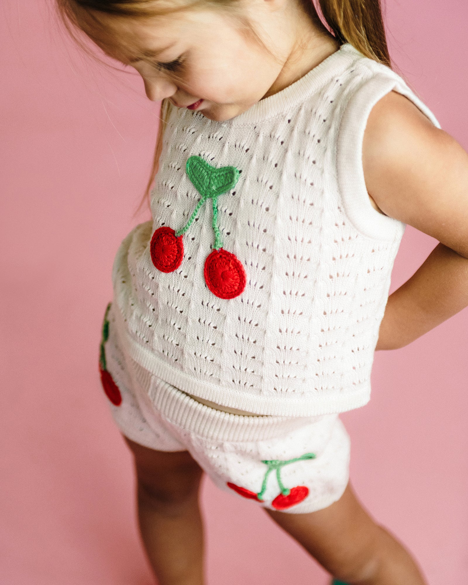LA MER CROCHET TANK IN CREAM