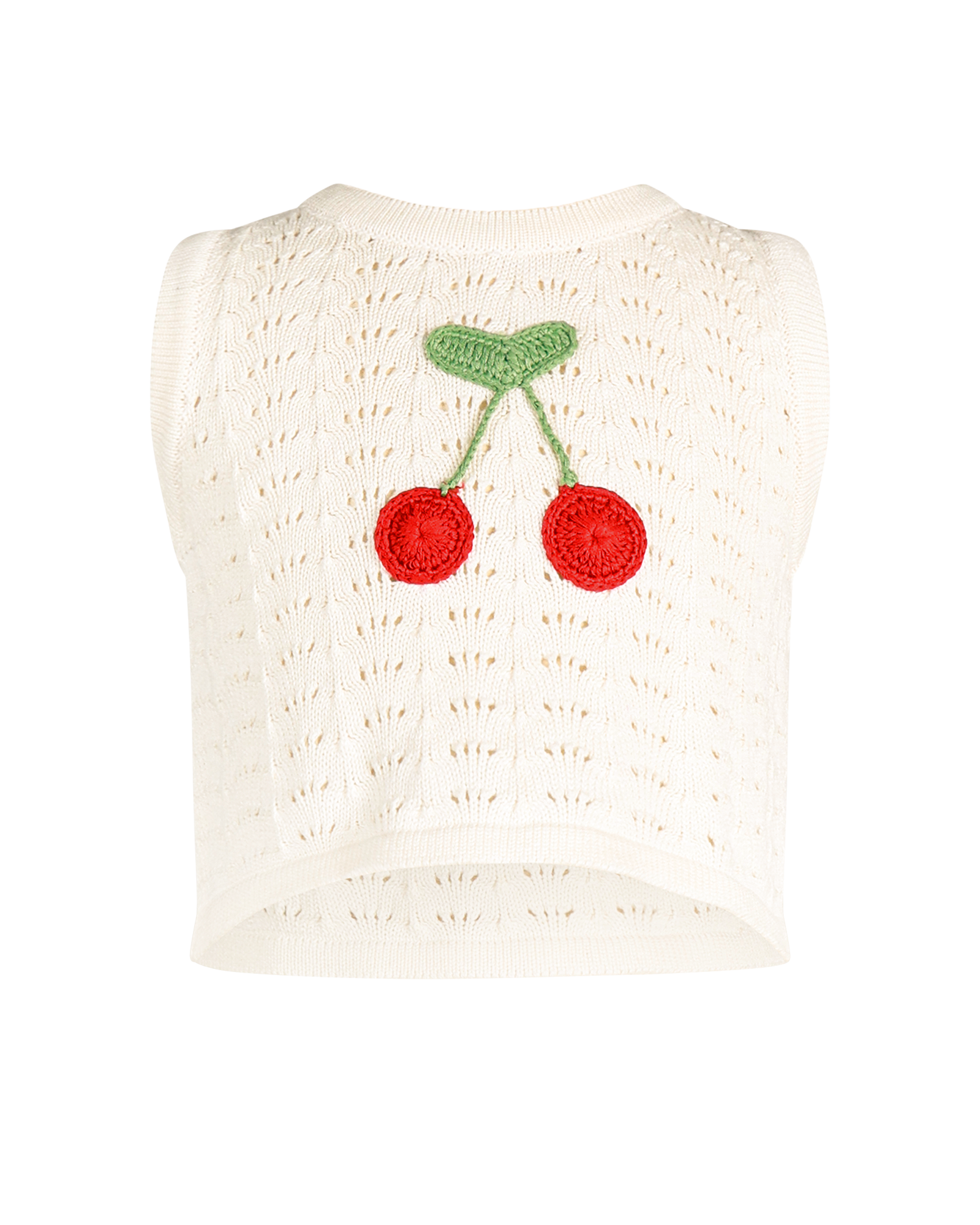 LA MER CROCHET TANK IN CREAM