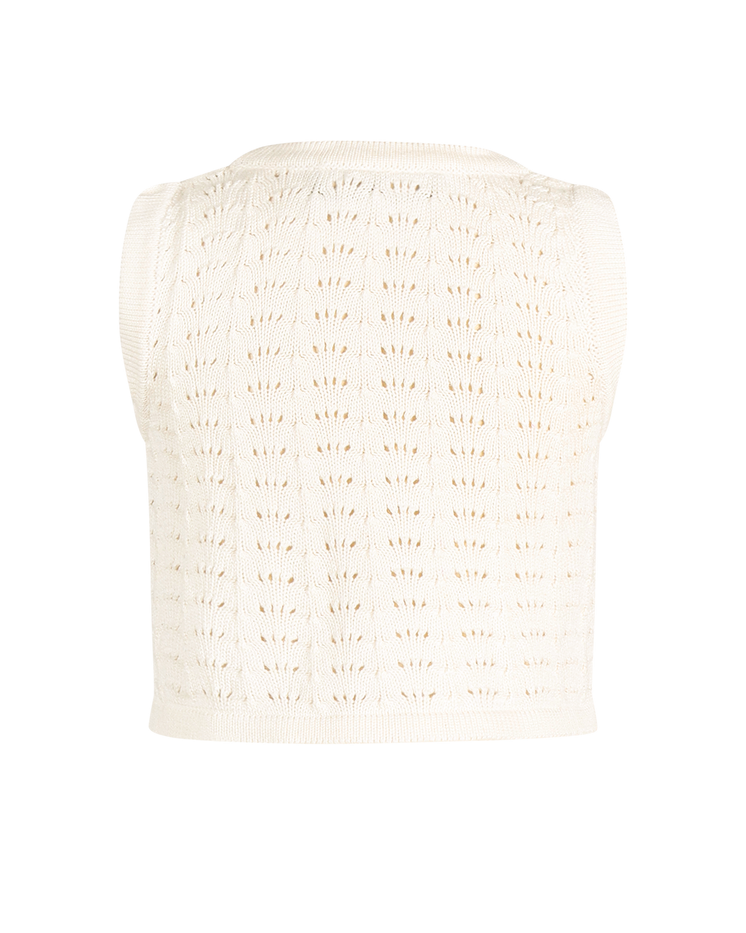 LA MER CROCHET TANK IN CREAM