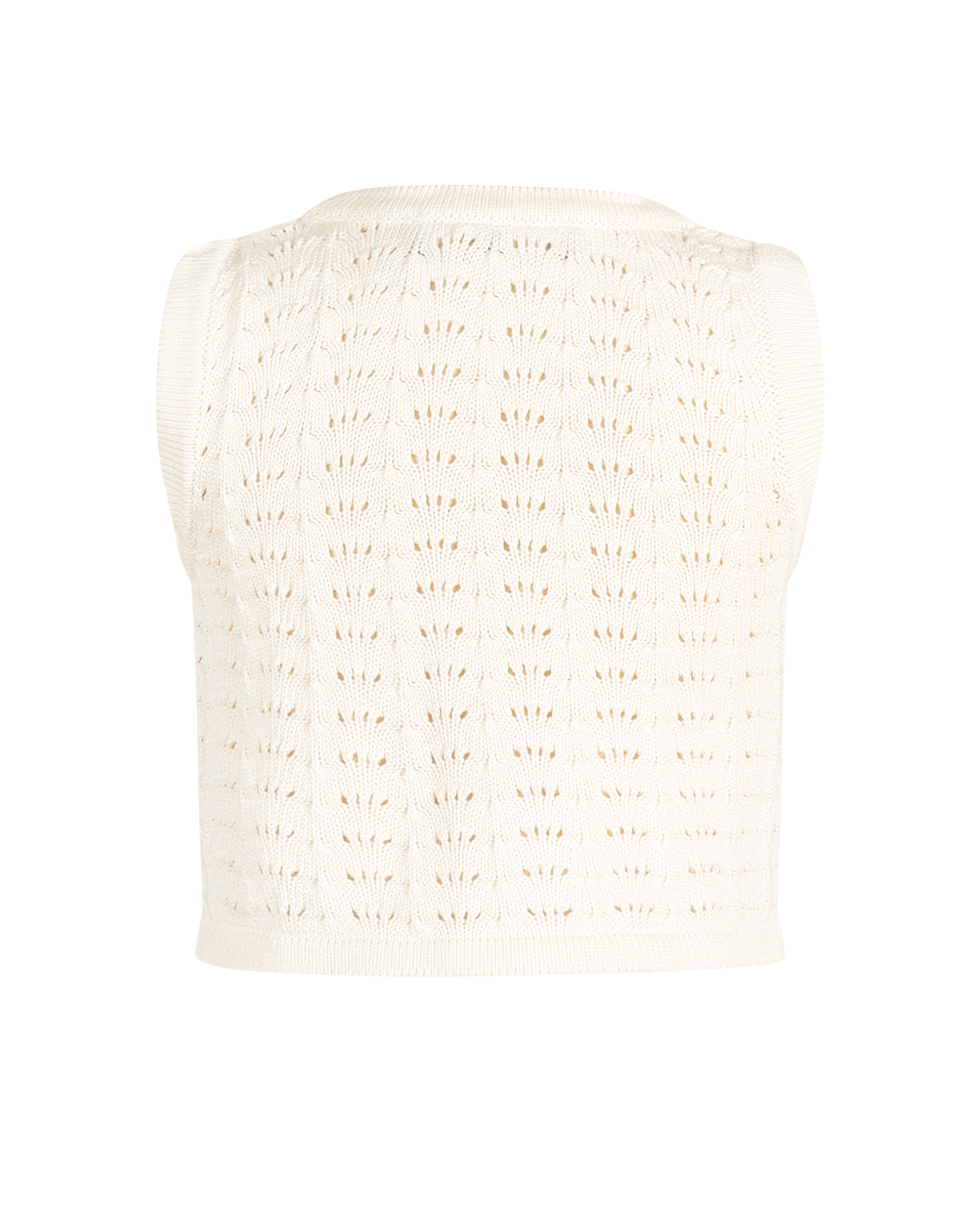 LA MER CROCHET TANK IN CREAM