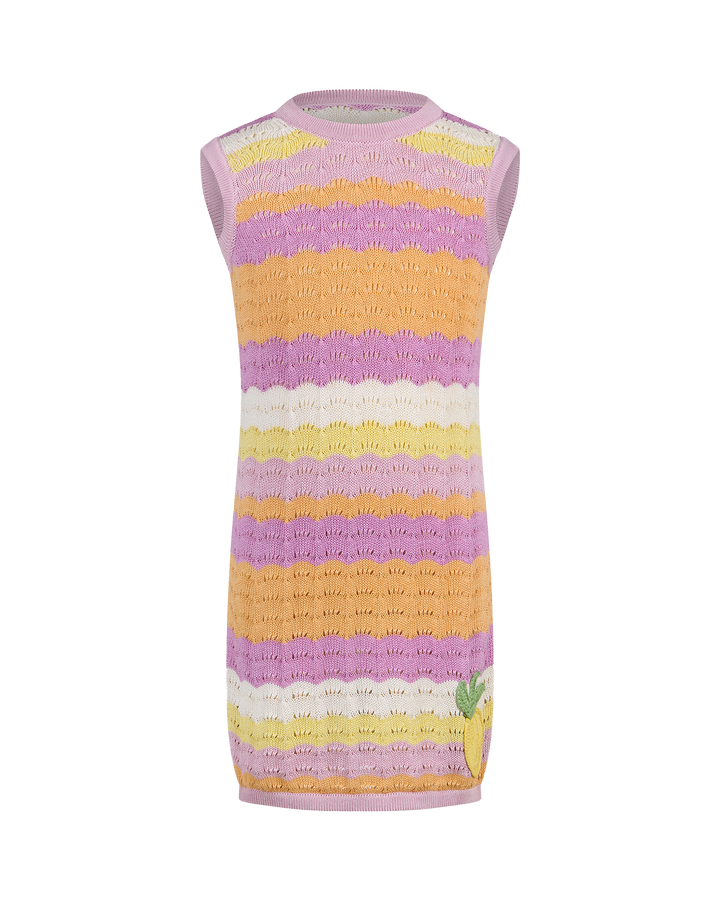 POPSICLE STRIPE CROCHET DRESS