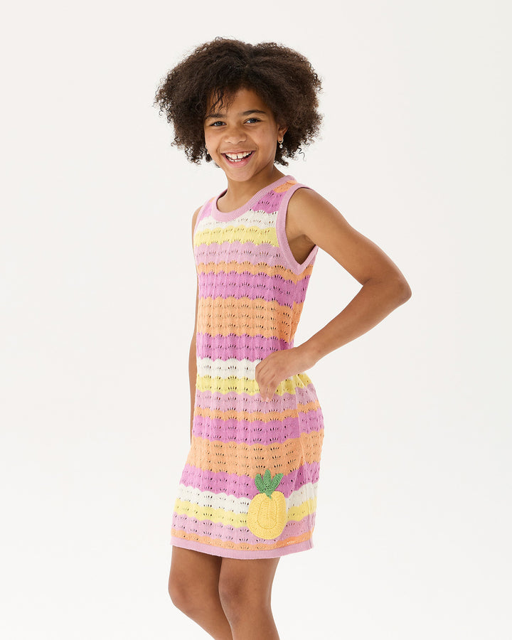 POPSICLE STRIPE CROCHET DRESS
