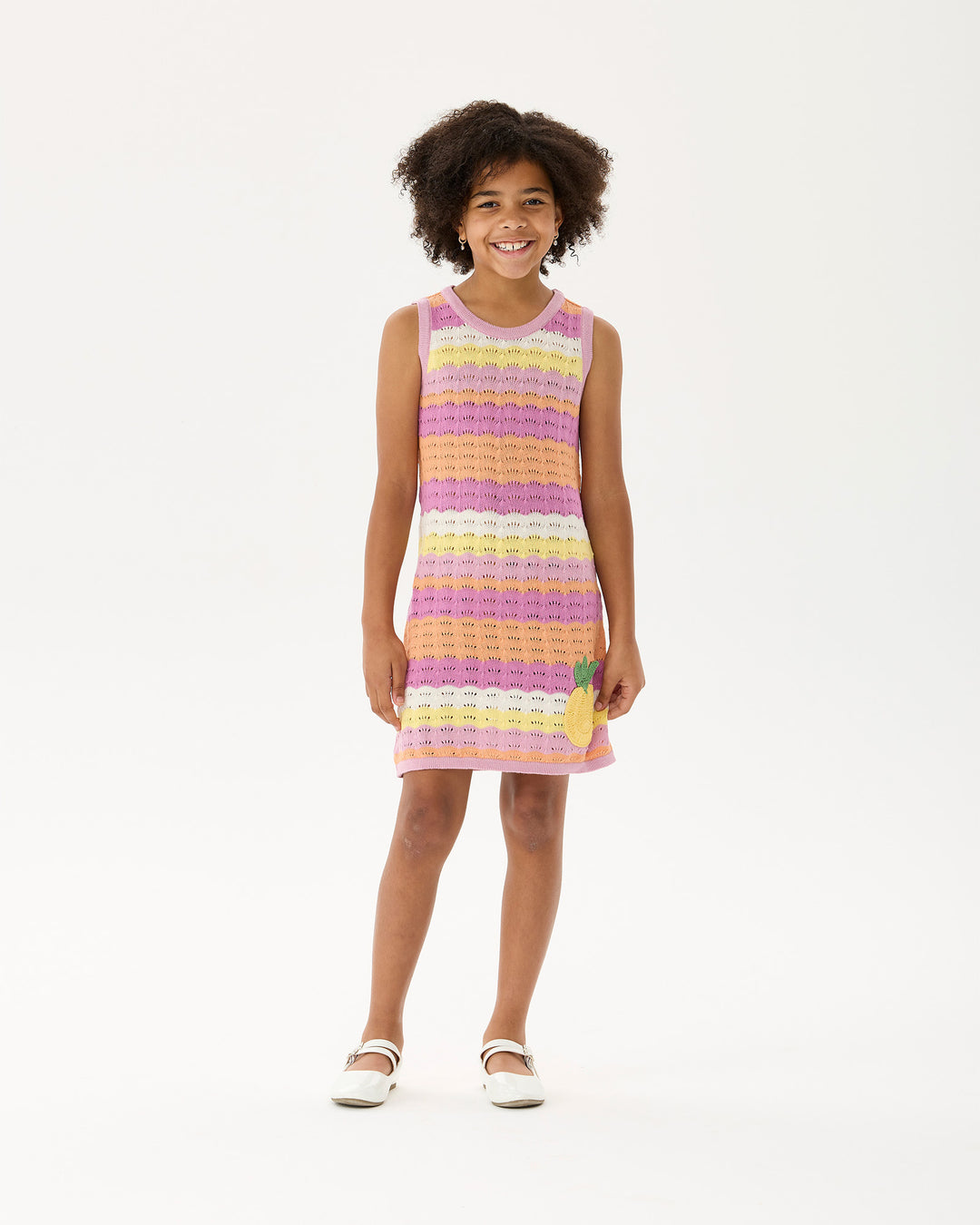 POPSICLE STRIPE CROCHET DRESS