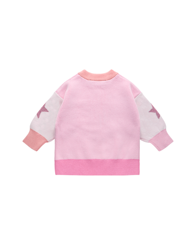 METALLIC STARS BABY LACEY JUMPER