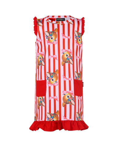 OH DEER RED CANDY STRIPE GRACIE NIGHTIE