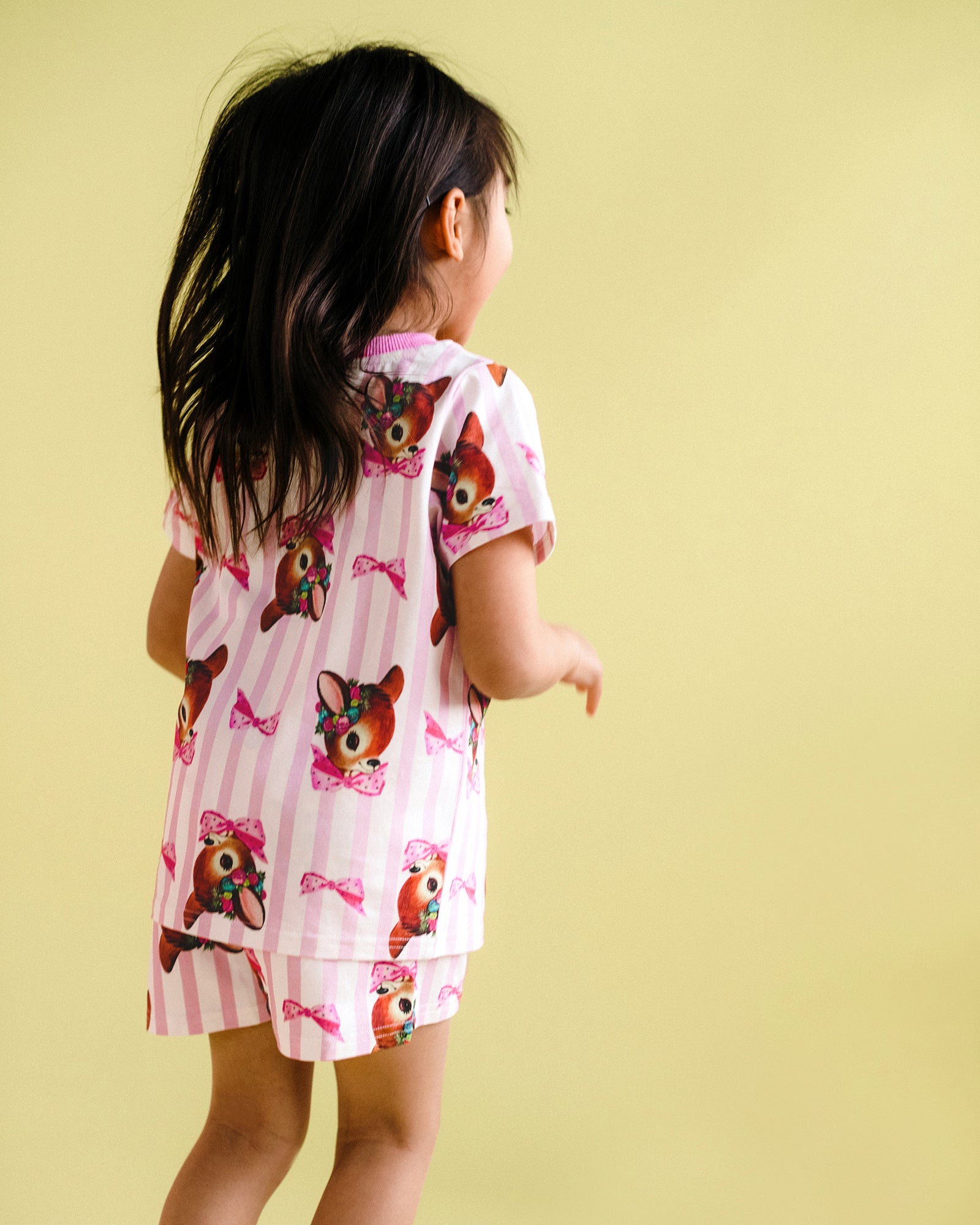 OH DEER PINK CANDY STRIPE PIPPA PJ SLEEP SET