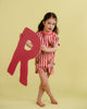 OH DEER RED CANDY STRIPE PIPPA PJ SLEEP SET