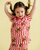 OH DEER RED CANDY STRIPE PIPPA PJ SLEEP SET