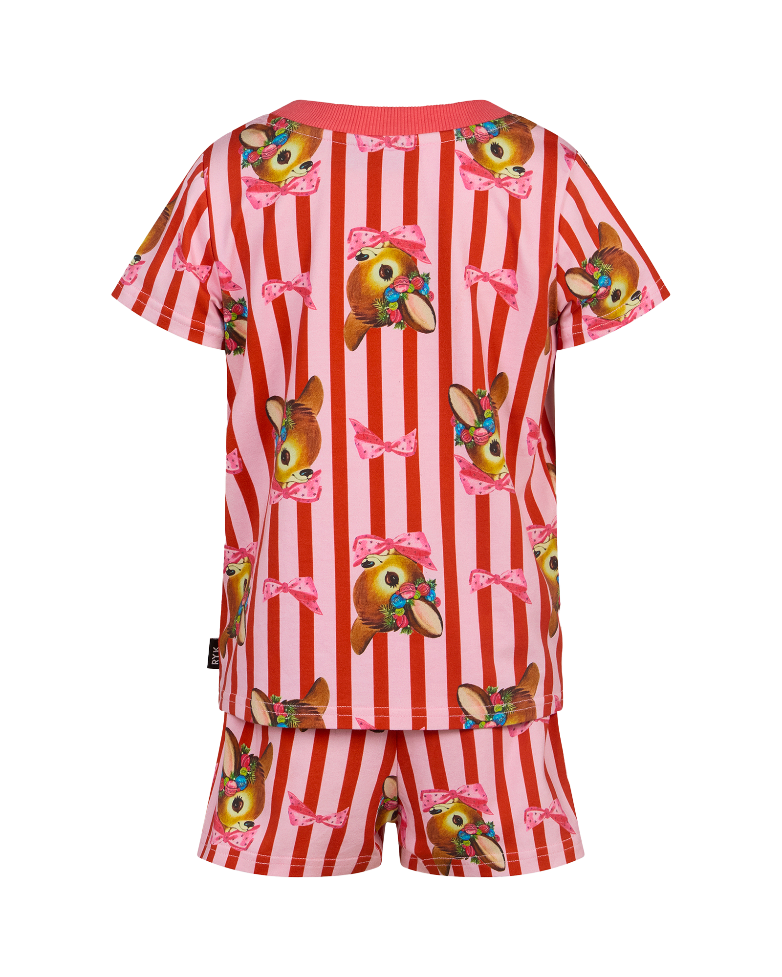OH DEER RED CANDY STRIPE PIPPA PJ SLEEP SET
