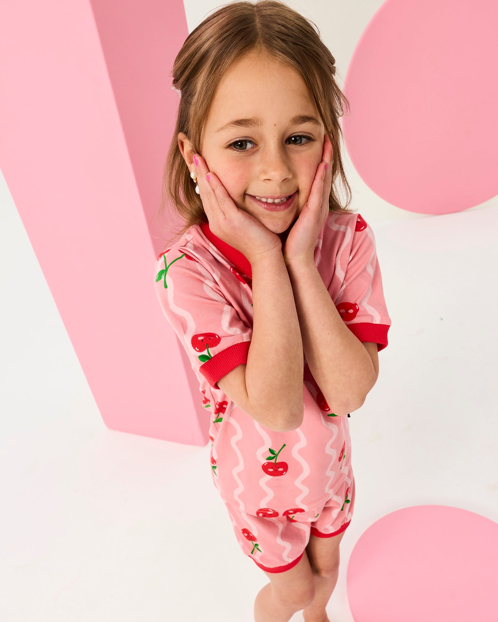 CHERRY SQUIGGLE FRIDA PJ SLEEP SET