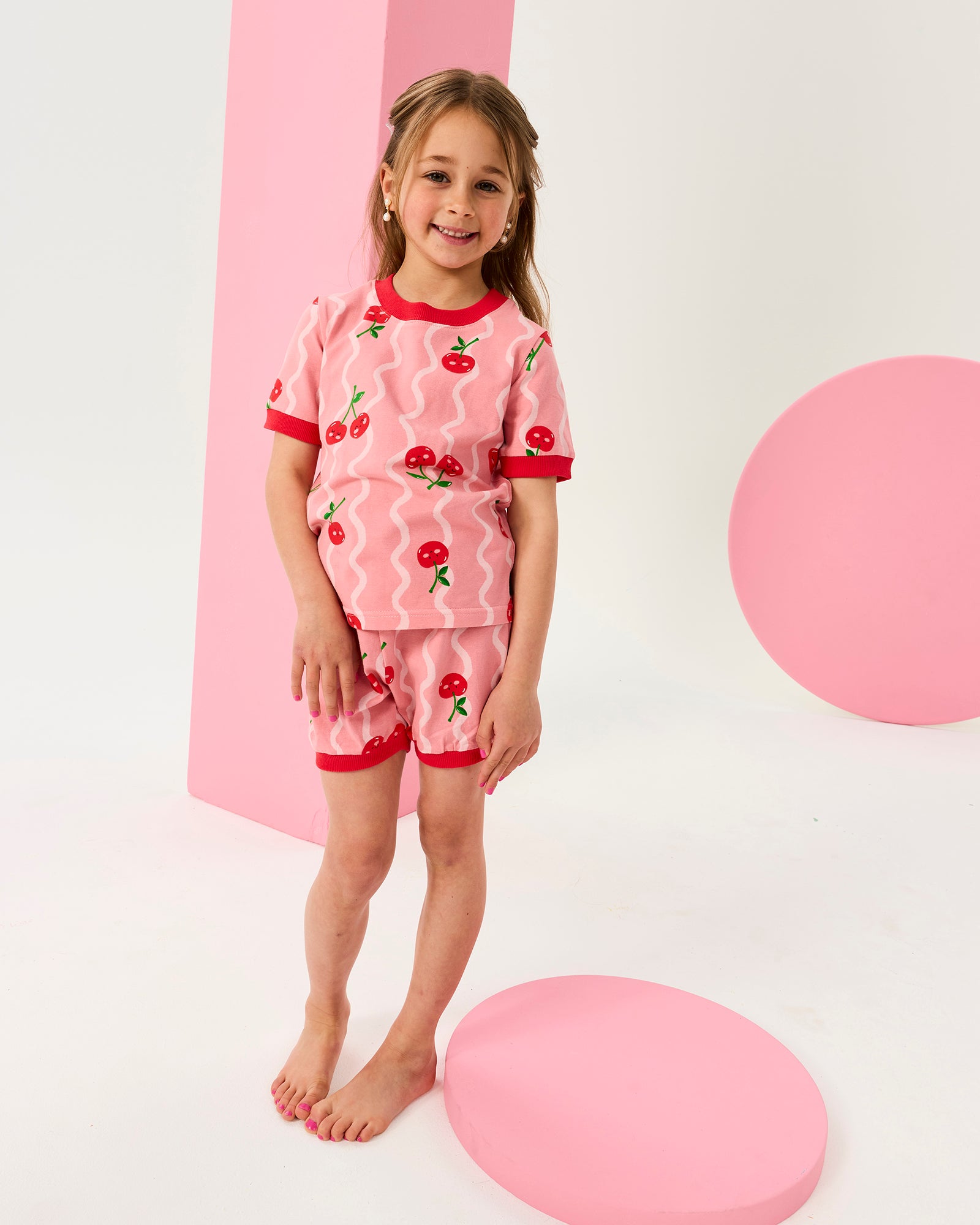 CHERRY SQUIGGLE FRIDA PJ SLEEP SET