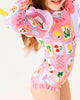 TROPICAL BEACH RESORT LONG SLEEVE PRETTY PADDLE SUIT