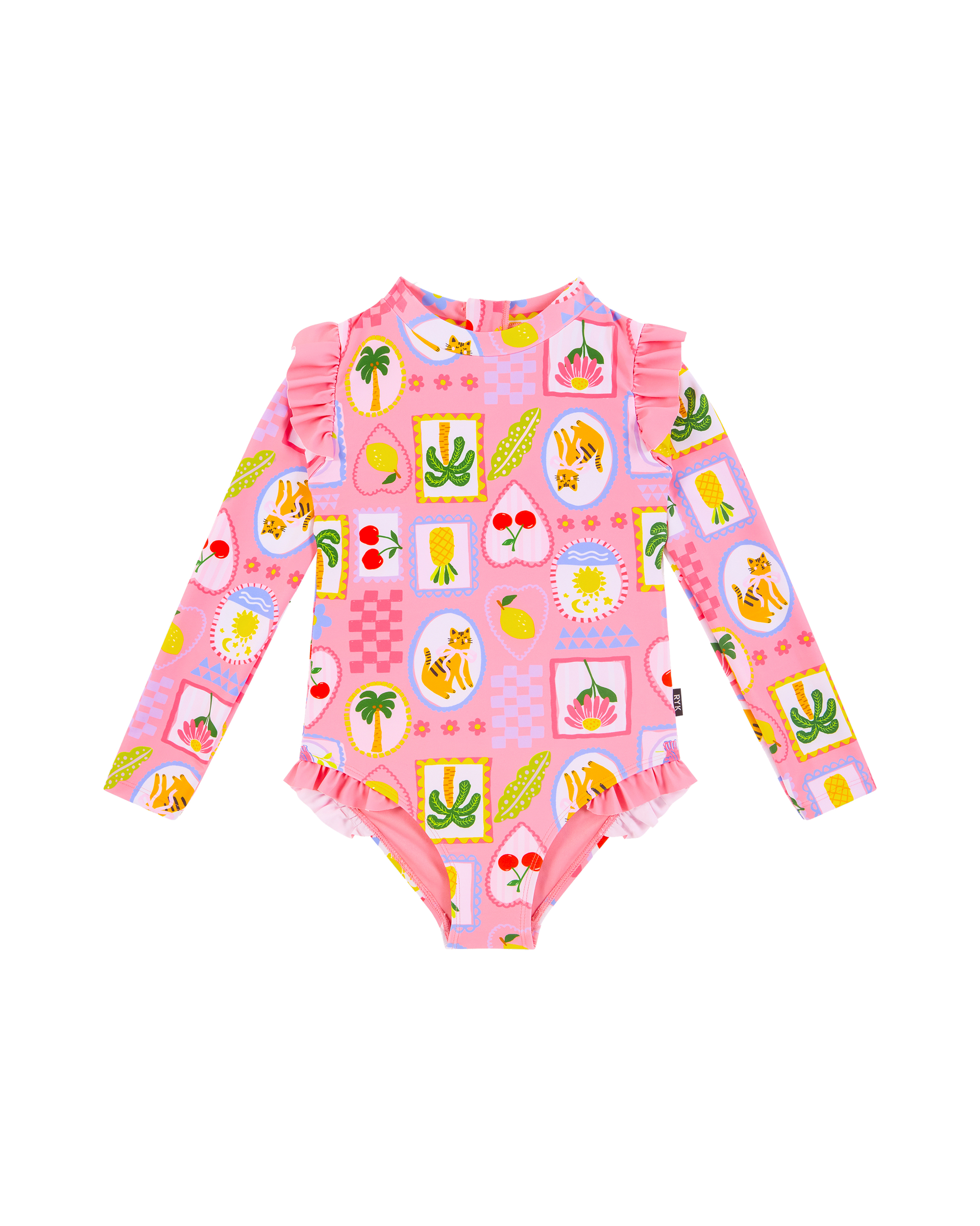 TROPICAL BEACH RESORT LONG SLEEVE PRETTY PADDLE SUIT