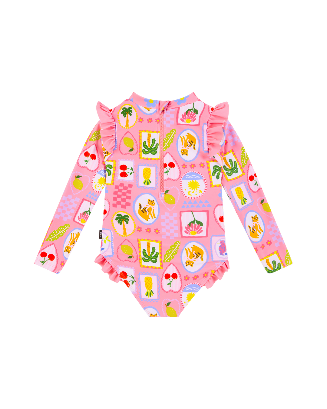 TROPICAL BEACH RESORT LONG SLEEVE PRETTY PADDLE SUIT
