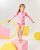 GINGHAM CHERRY LONG SLEEVE PRETTY PADDLE SUIT